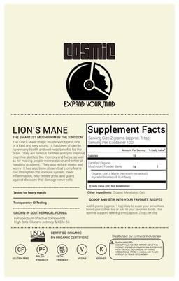Lion's Mane — back panel