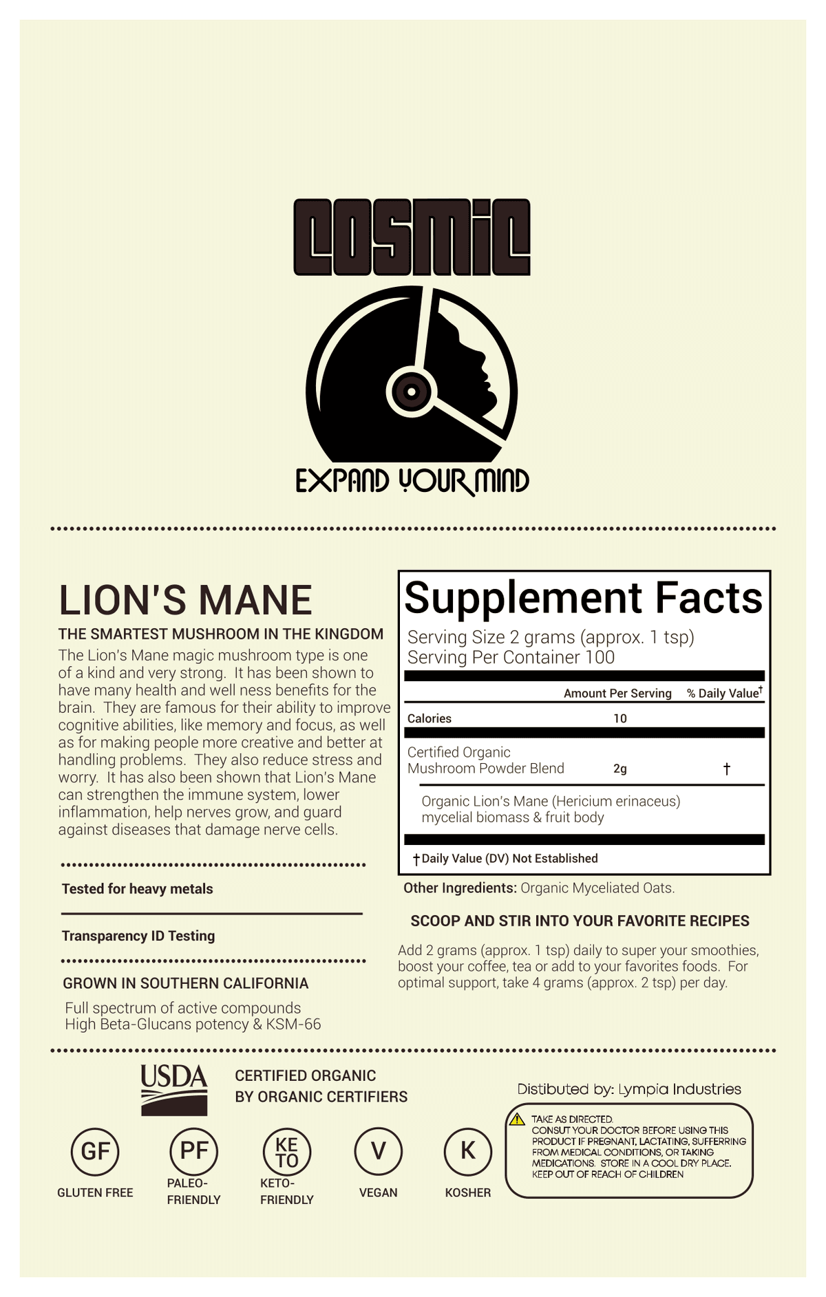 Lion's Mane pouch — back
