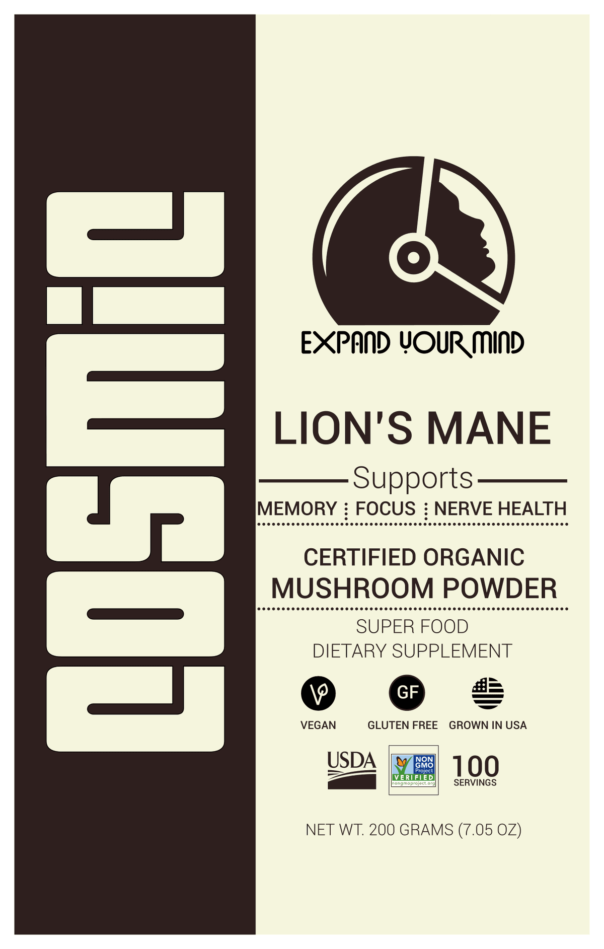 Lion's Mane pouch — front