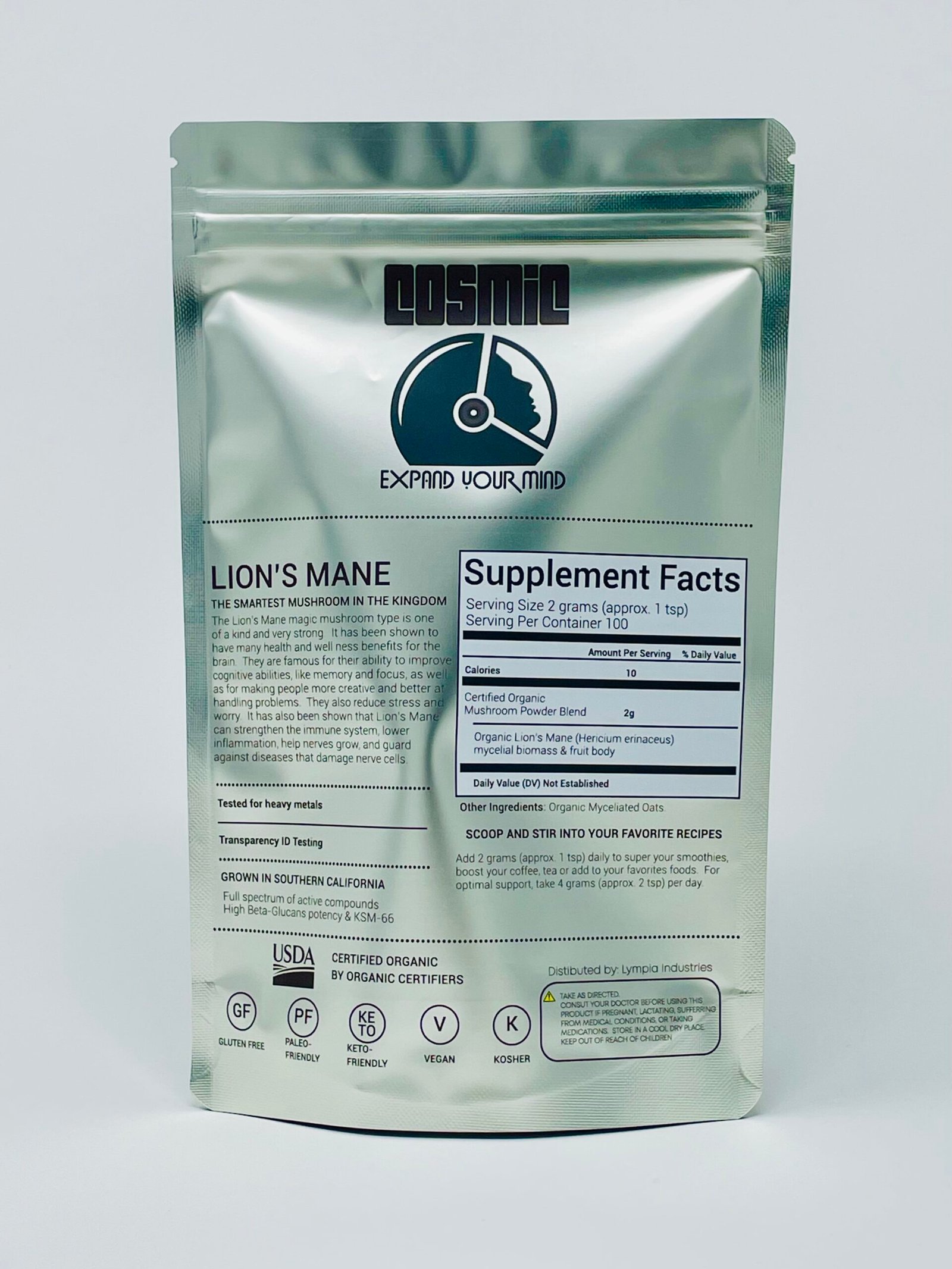 Lion's Mane Organic Mushroom Powder - Image 2